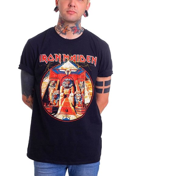 L.O.G.G Other - Iron Maiden Powerslave H&M metal rock Official T-Shirt L NWT
